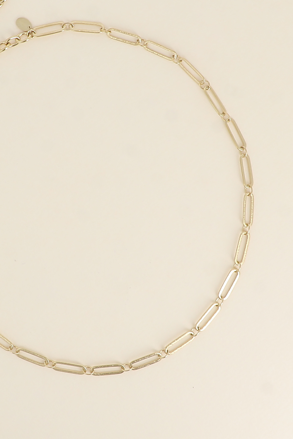 Mayorista Bohm - Collar - cadena con eslabones ovalados de efecto mate cepillado