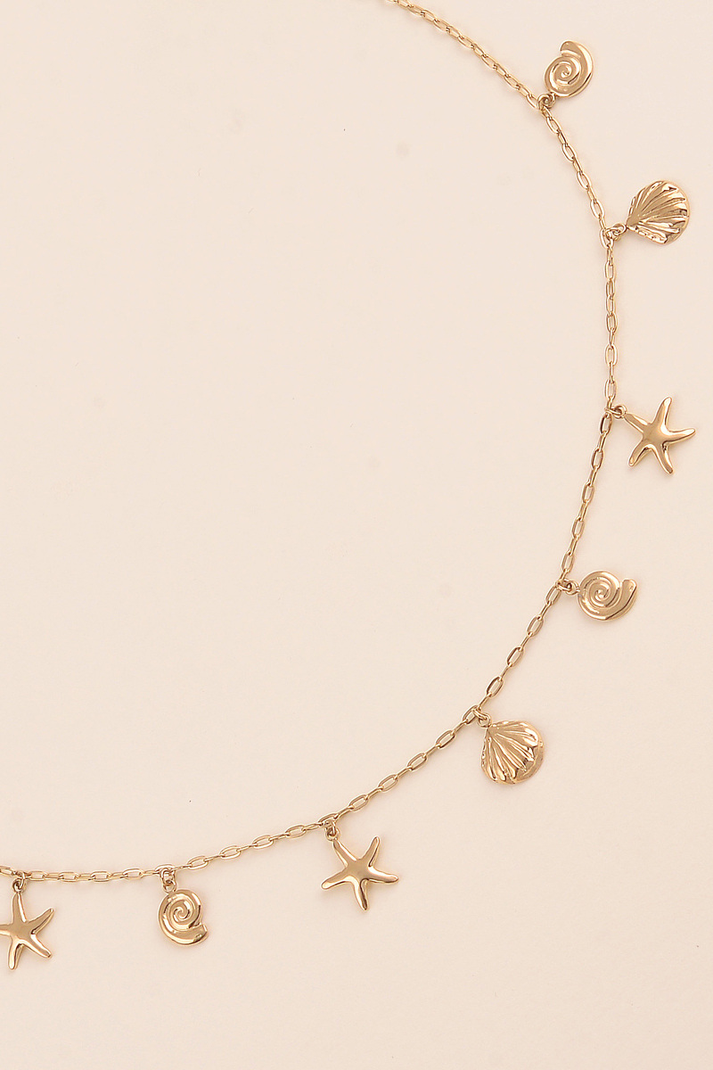 Wholesaler Bohm - Necklace - starfish and shell charms