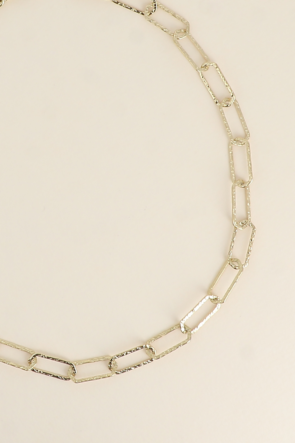 Wholesaler Bohm - Necklace - textured hexagonal link chain 41+7CM