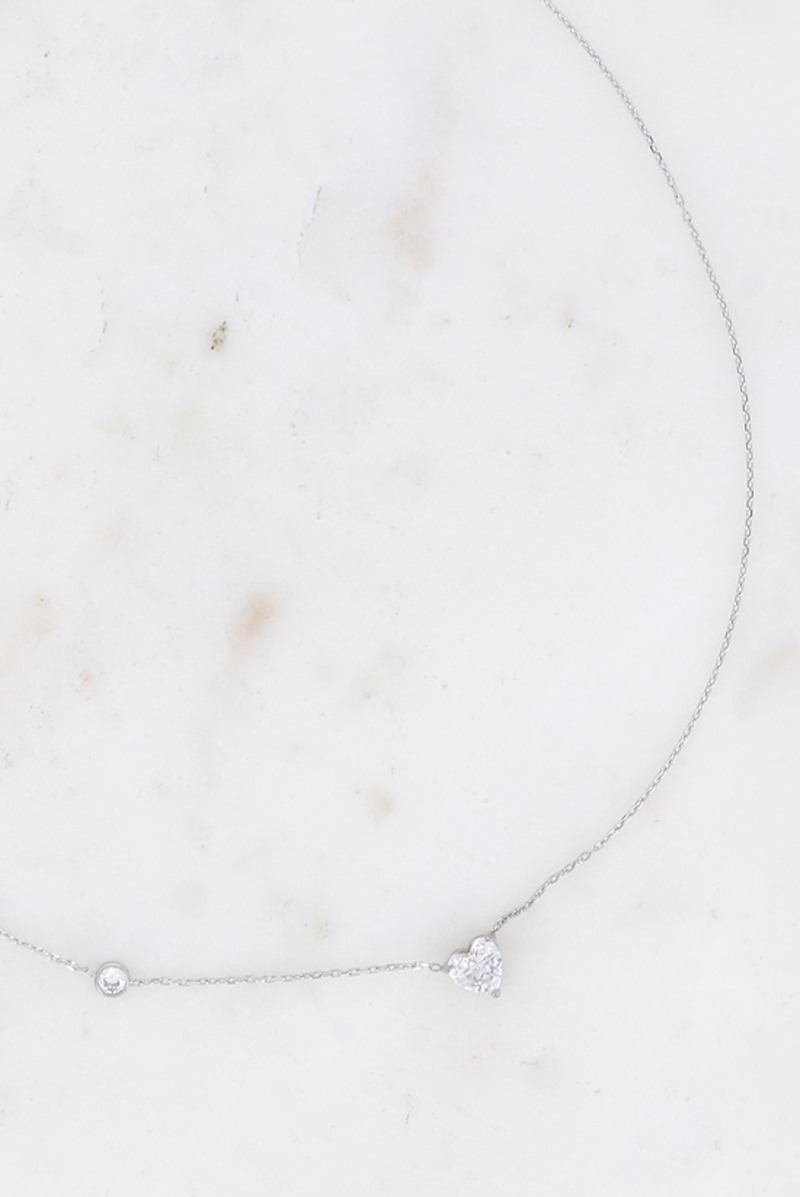 Mayorista Bohm - Collar - Corazón de cristal y óxido de circonio