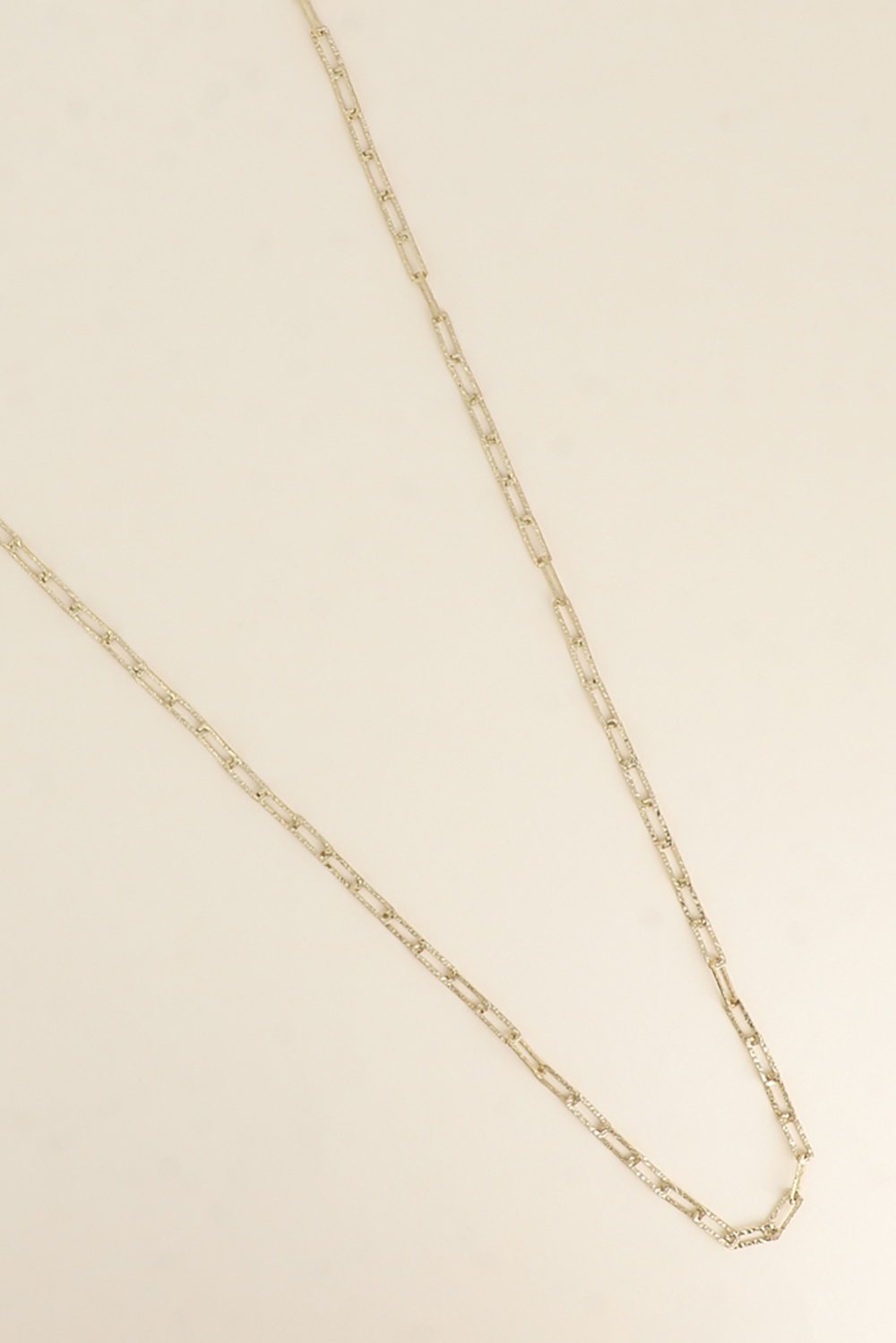 Wholesaler Bohm - Long necklace - chain with textured rectangular links 90+7CM