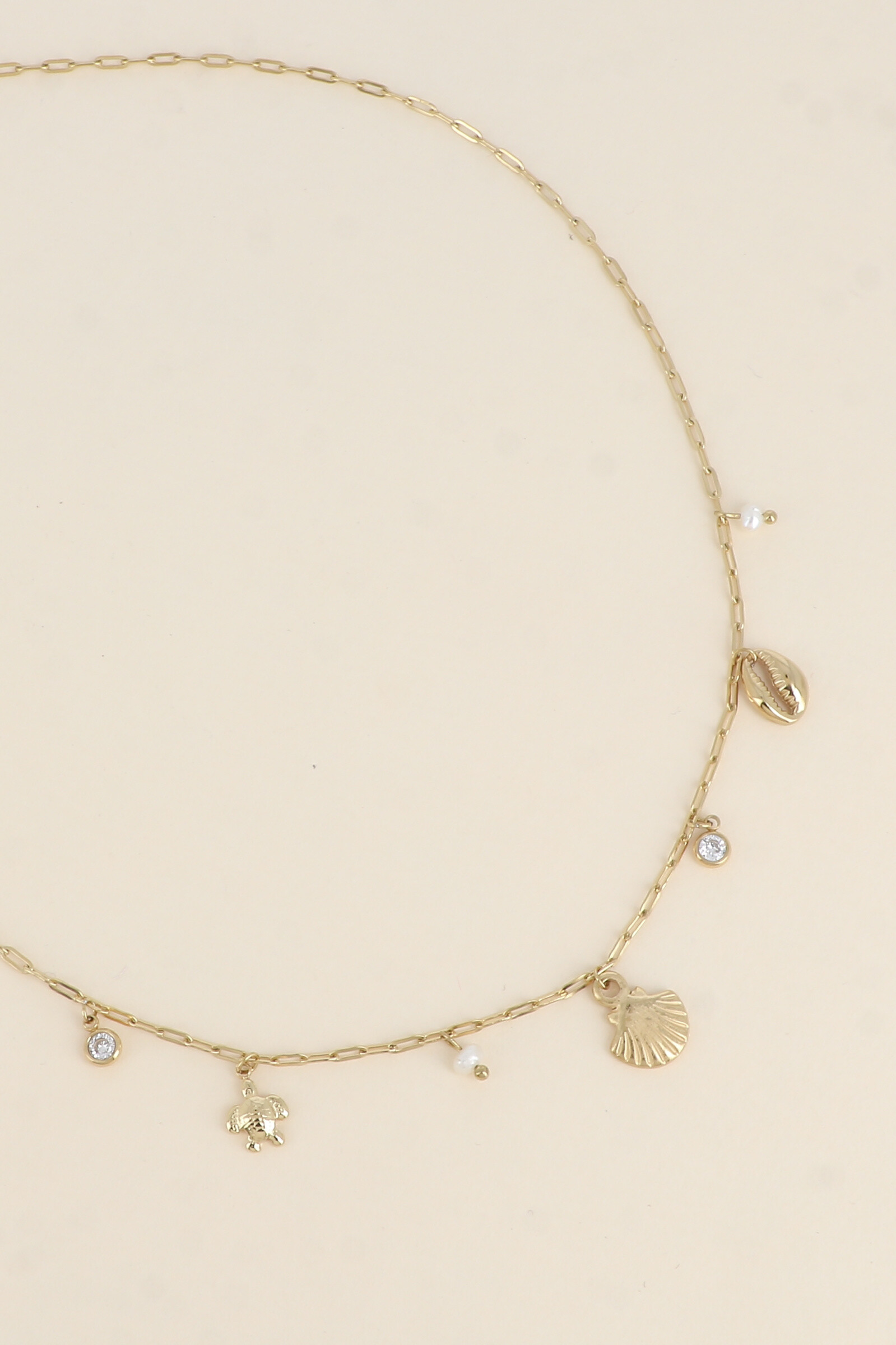 Wholesaler Bohm - Necklace - shell, cauri, turtle, freshwater and crystal pearls