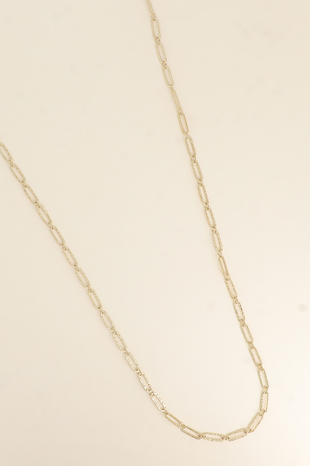 Wholesaler Bohm - Long Necklace - Textured Oval Link Chain 90+7CM
