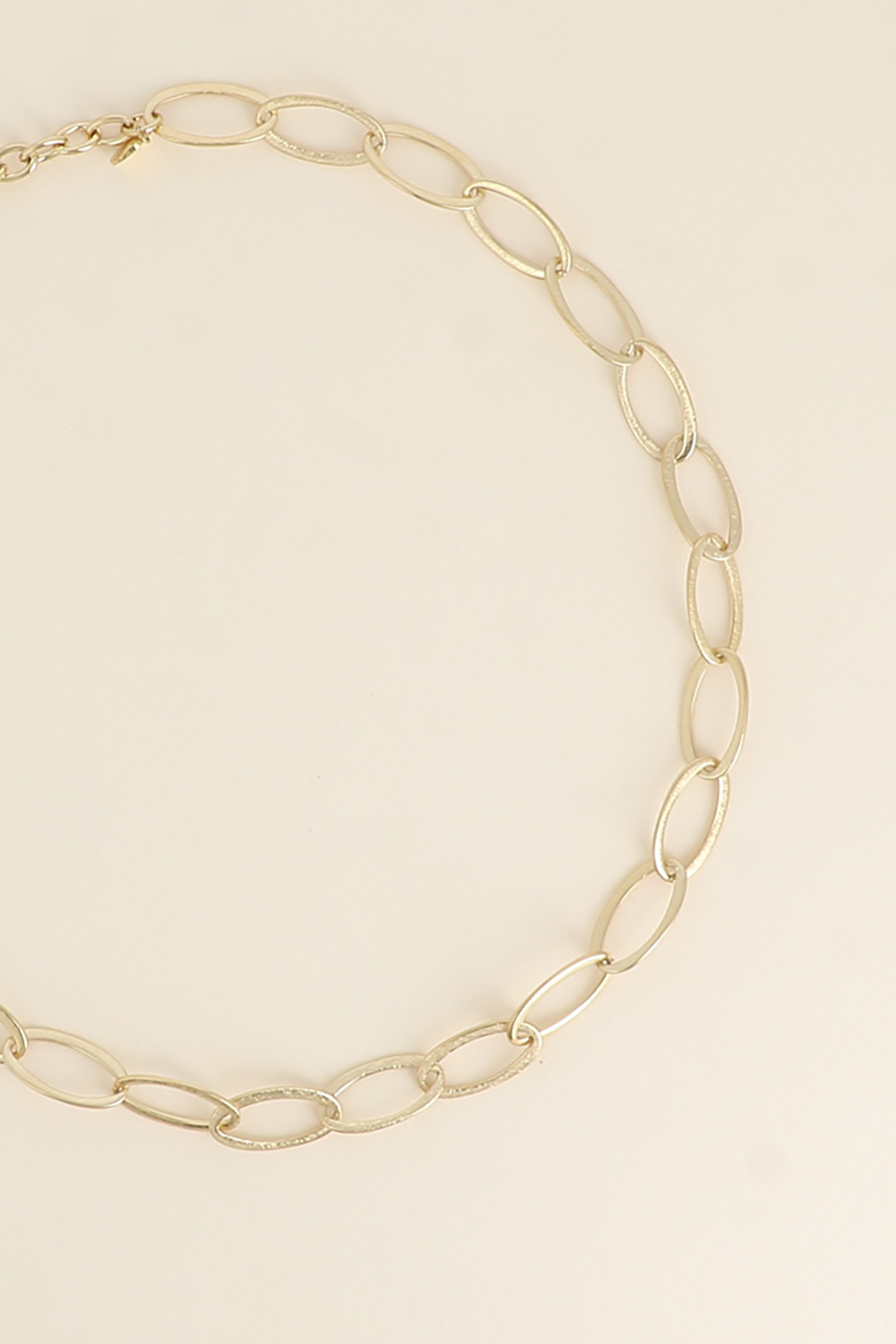 Mayorista Bohm - Collar - cadena de eslabones ovalados con efecto mate cepillado