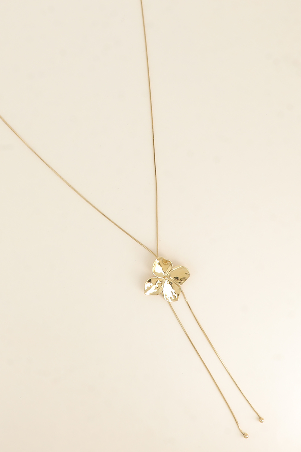 Wholesaler Bohm - Y Necklace - Four-Petal Floral Pendant