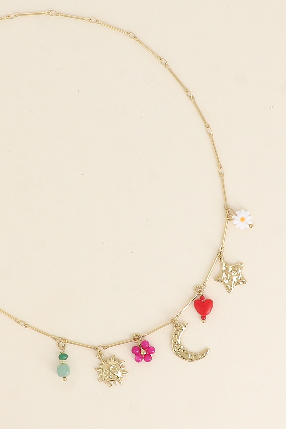 Grossiste Bohm - Collier - soleil, lune, étoile, coeur et fleur
