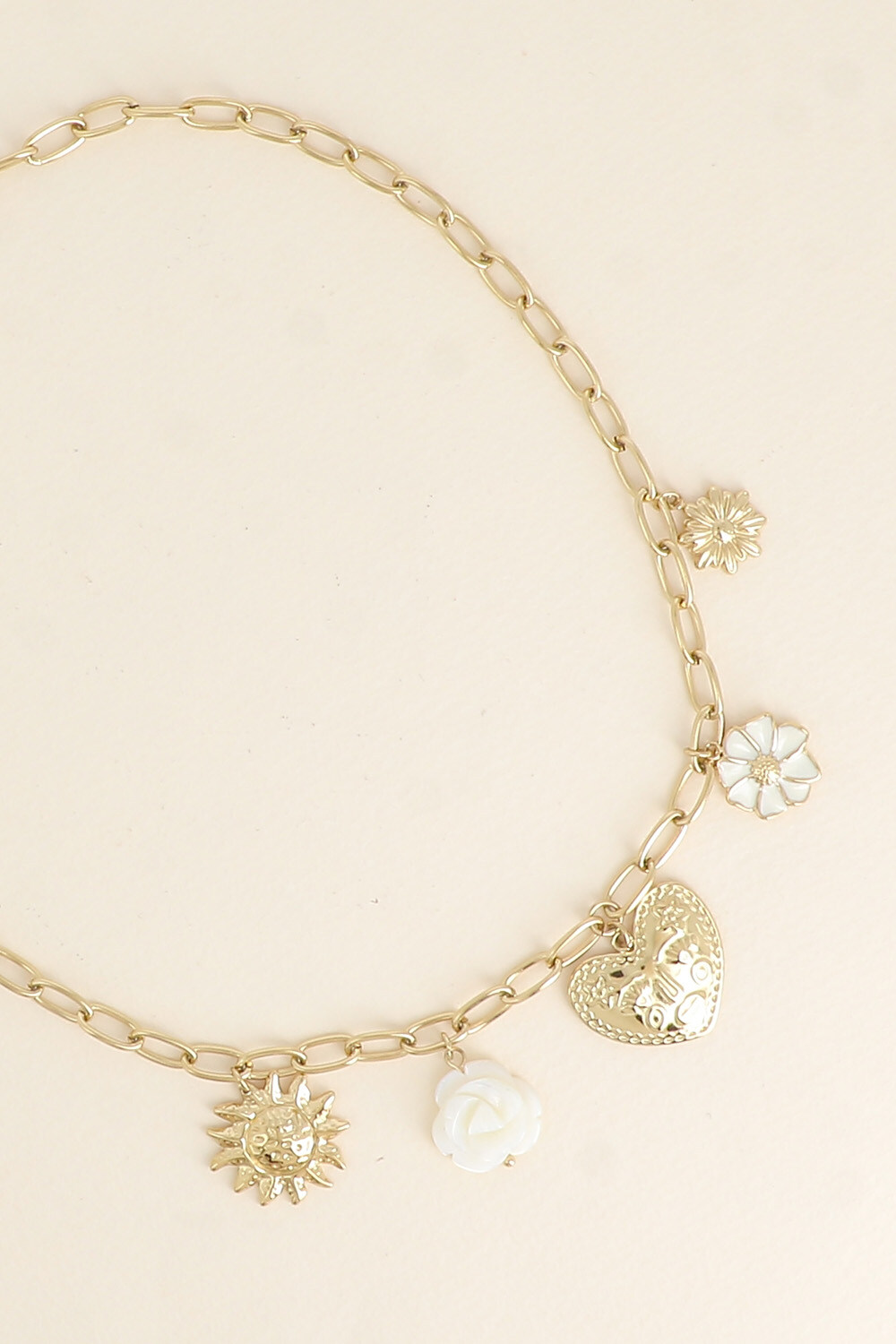 Mayorista Bohm - Collar - flores, sol, corazón