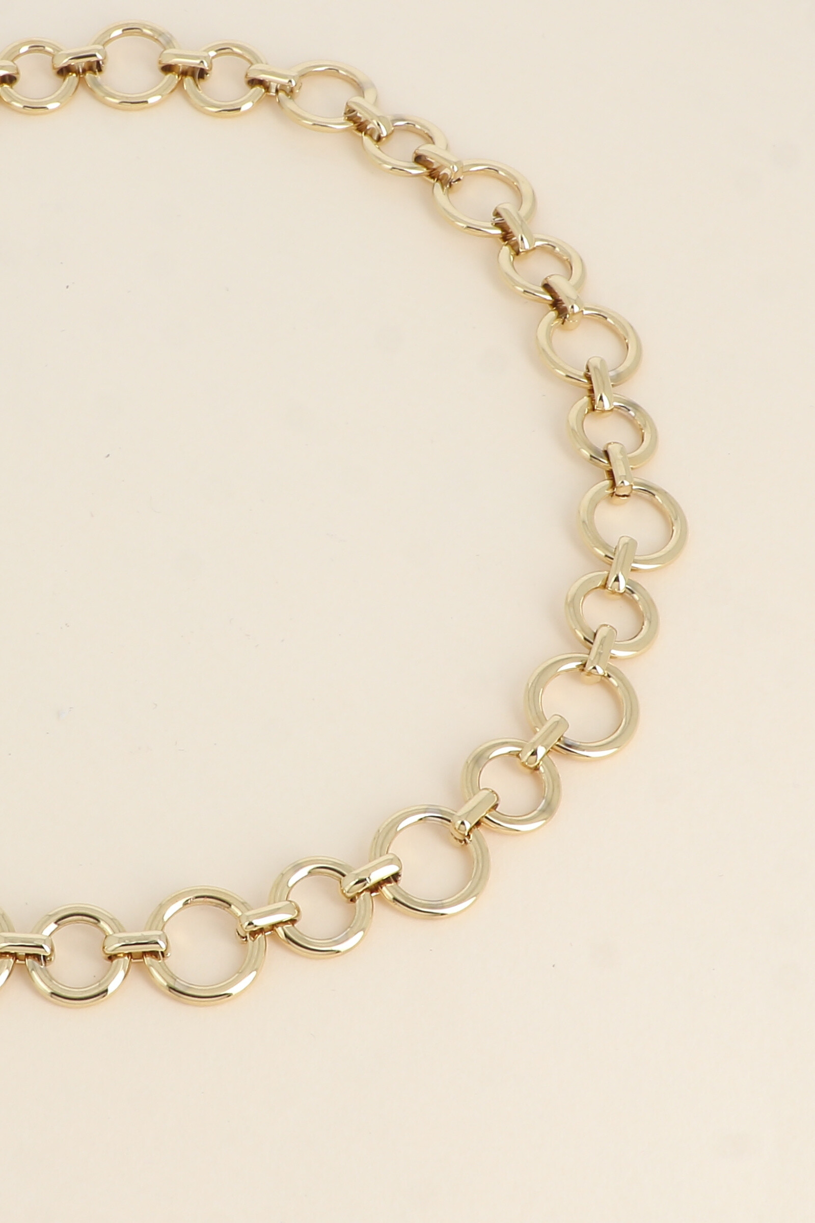 Großhändler Bohm - Halskette - große, glatte runde Ringe