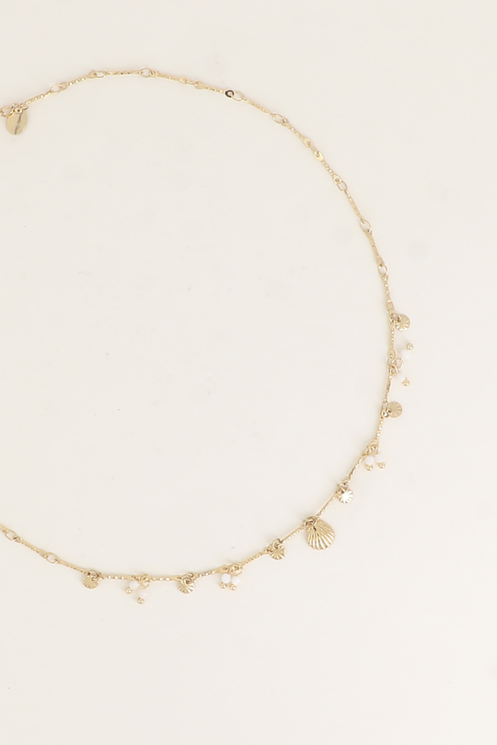 Mayorista Bohm - Collar - concha, discos texturizados, perlas nacaradas