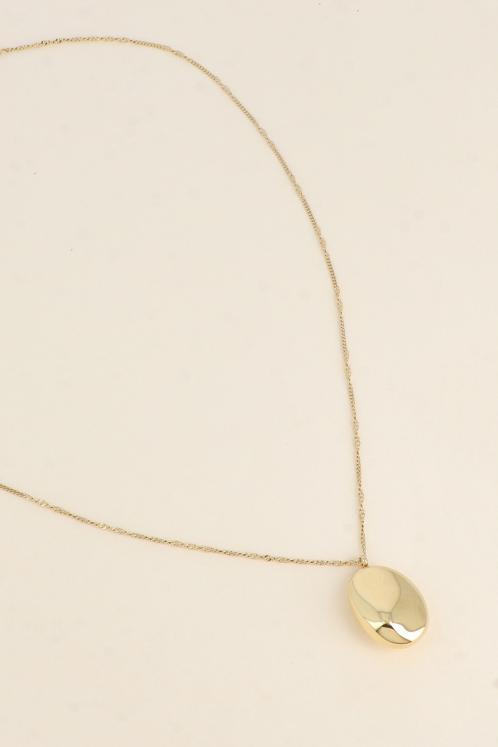 Grossiste Bohm - Collier Giovanna - pendentif grand ovale effet miroir