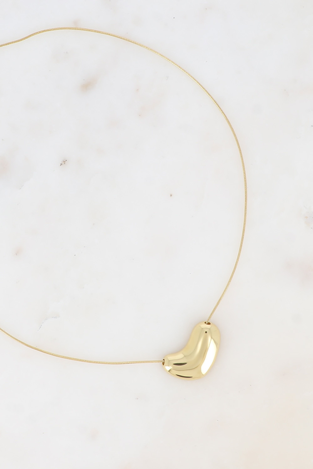 Grossiste Bohm - Collier - maille serpent avec pendentif courbé et creux