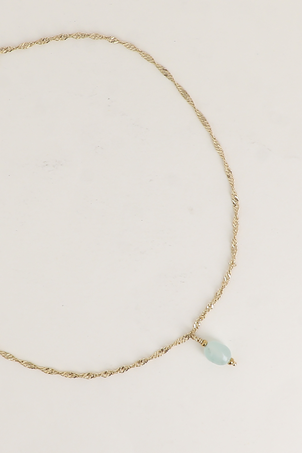 Mayorista Bohm - Collar - cadena trenzada y piedra natural