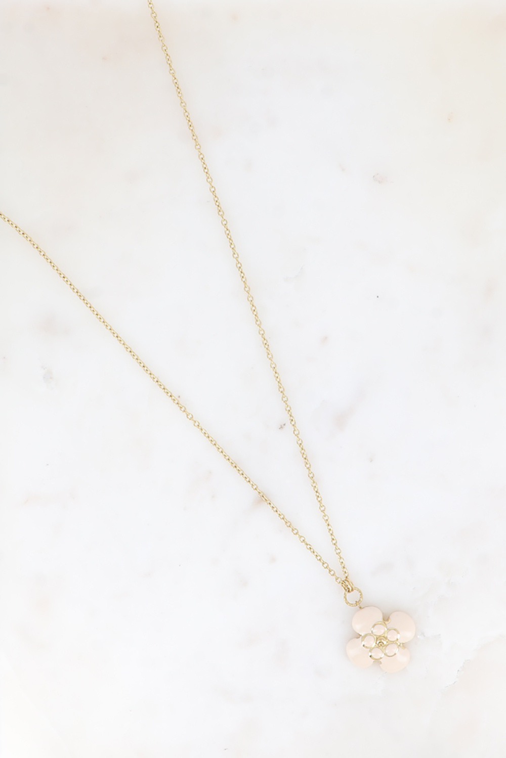 Mayorista Bohm - Collar largo - colgante flor esmaltada