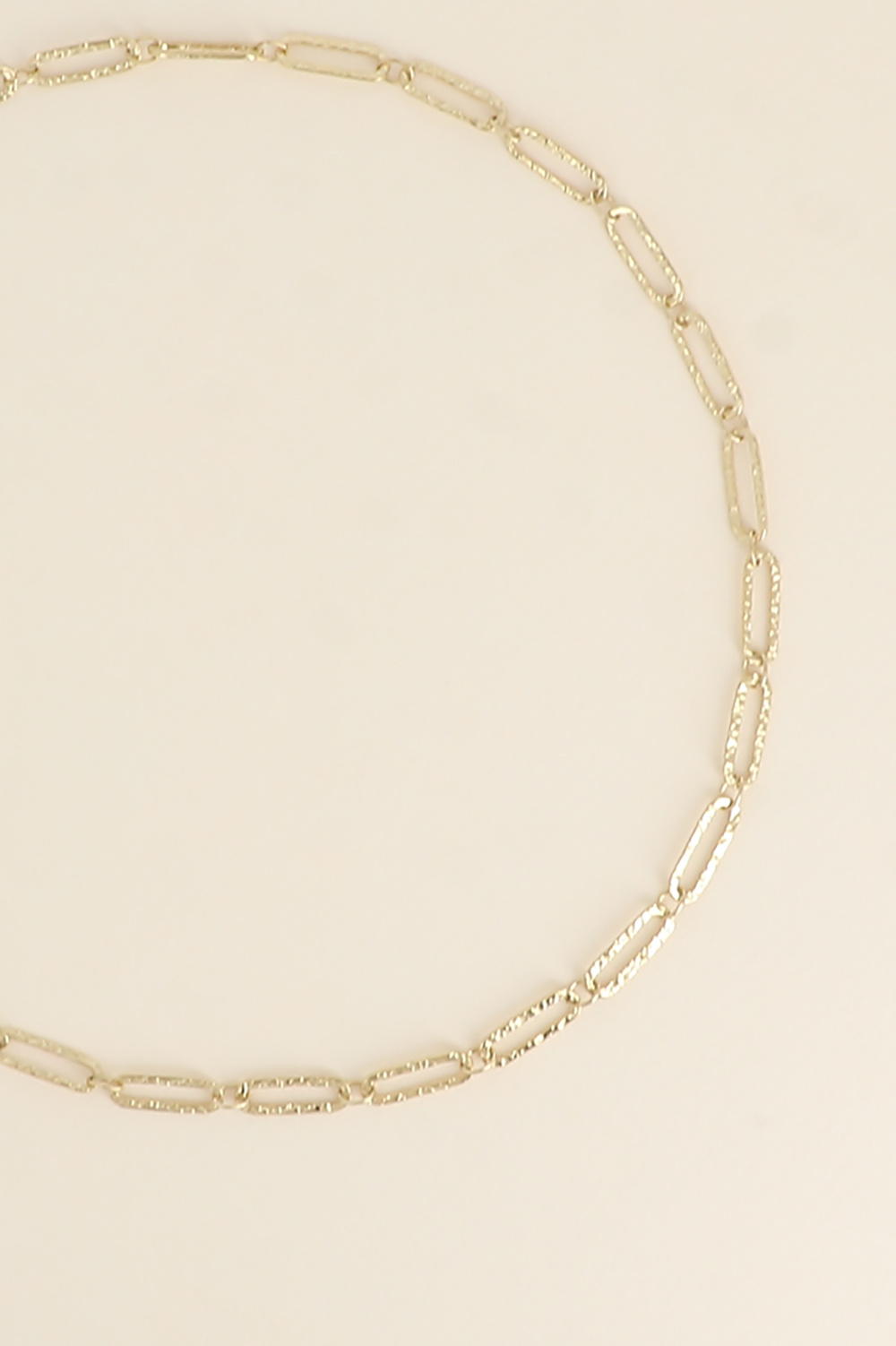 Mayorista Bohm - Collar - cadena de eslabones ovalados texturizados 41+7CM