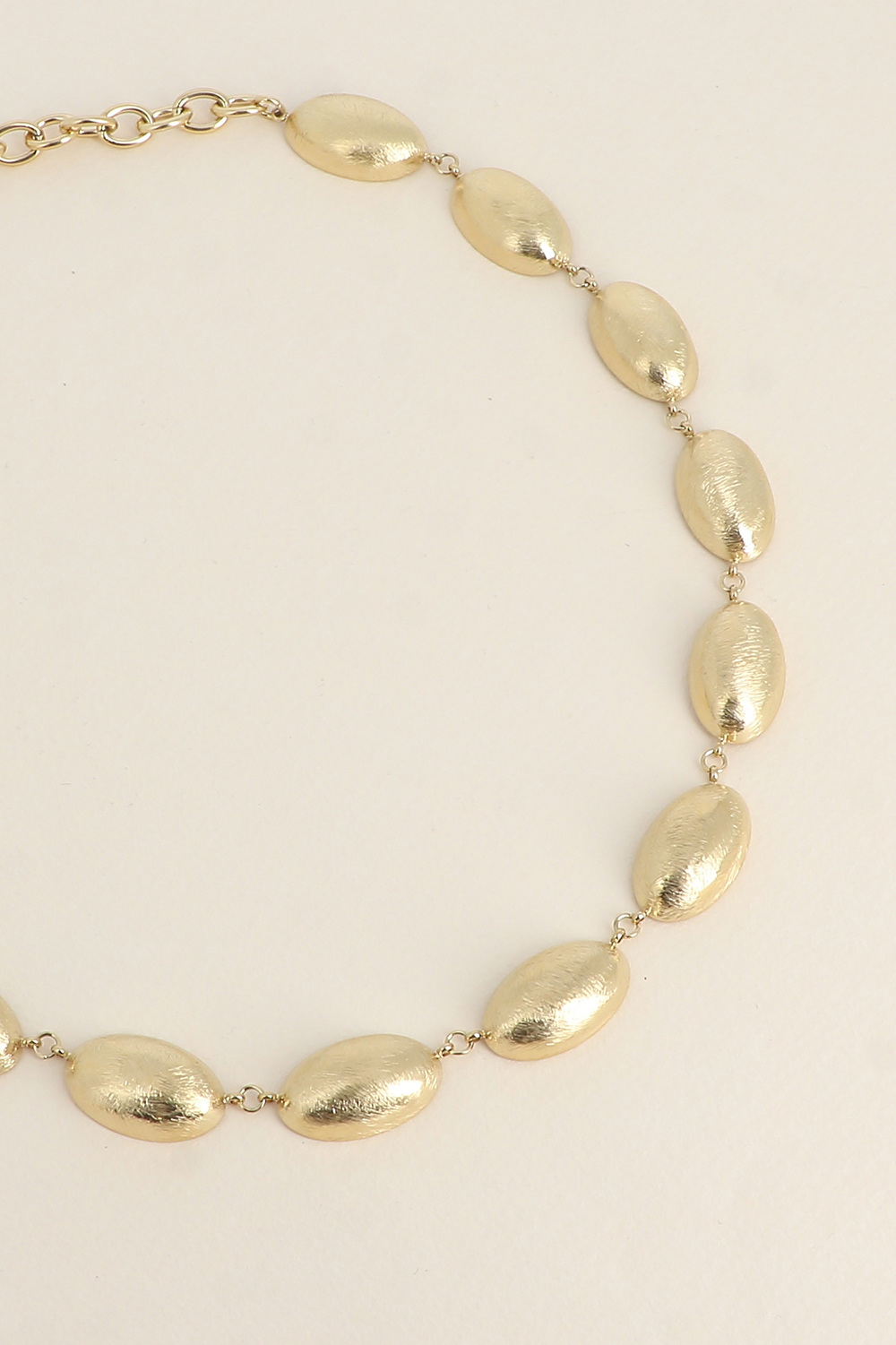 Mayorista Bohm - Collar - grandes eslabones ovalados con acabado cepillado y curvado