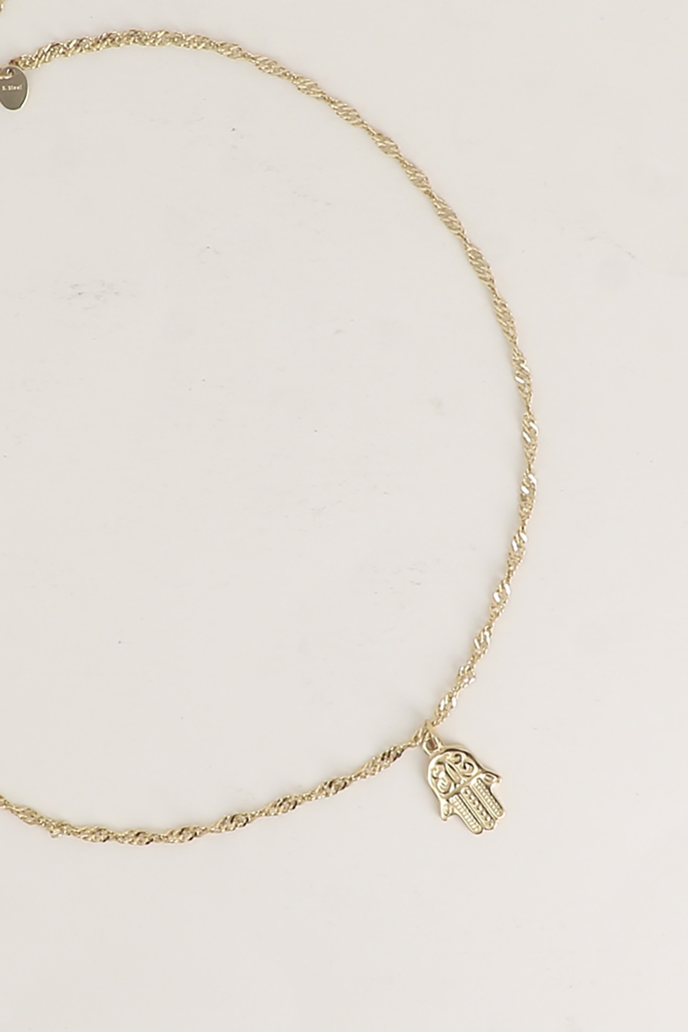 Mayorista Bohm - Collar - cadena trenzada y mano de Fátima