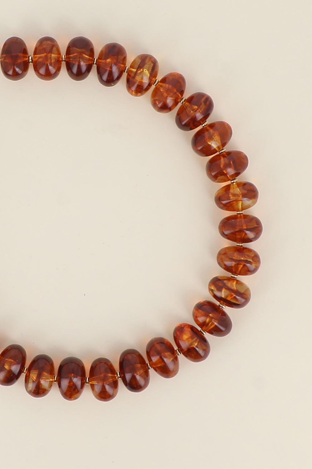 Wholesaler Bohm - Necklace - large oval resin beads