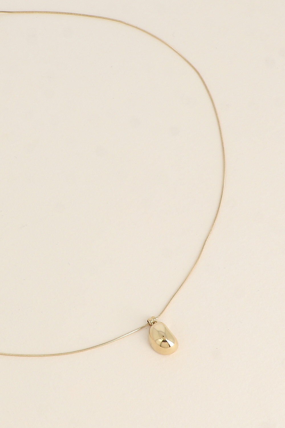 Mayorista Bohm - Collar - pequeño colgante de frijol abombado