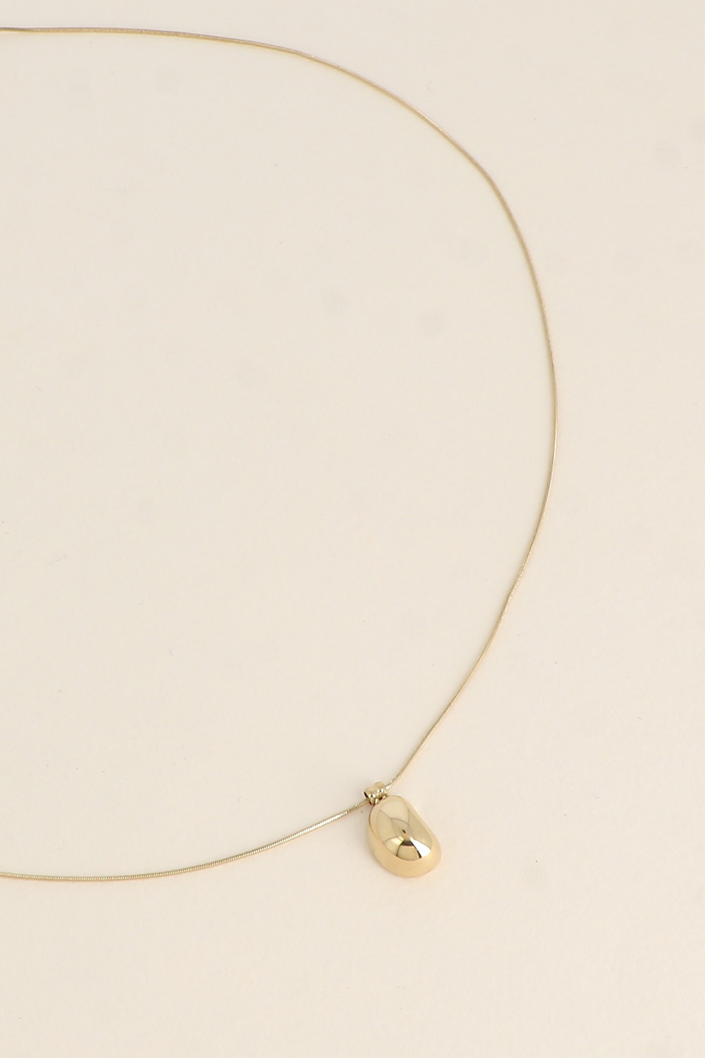 Grossiste Bohm - Collier - pendentif petit haricot bombé