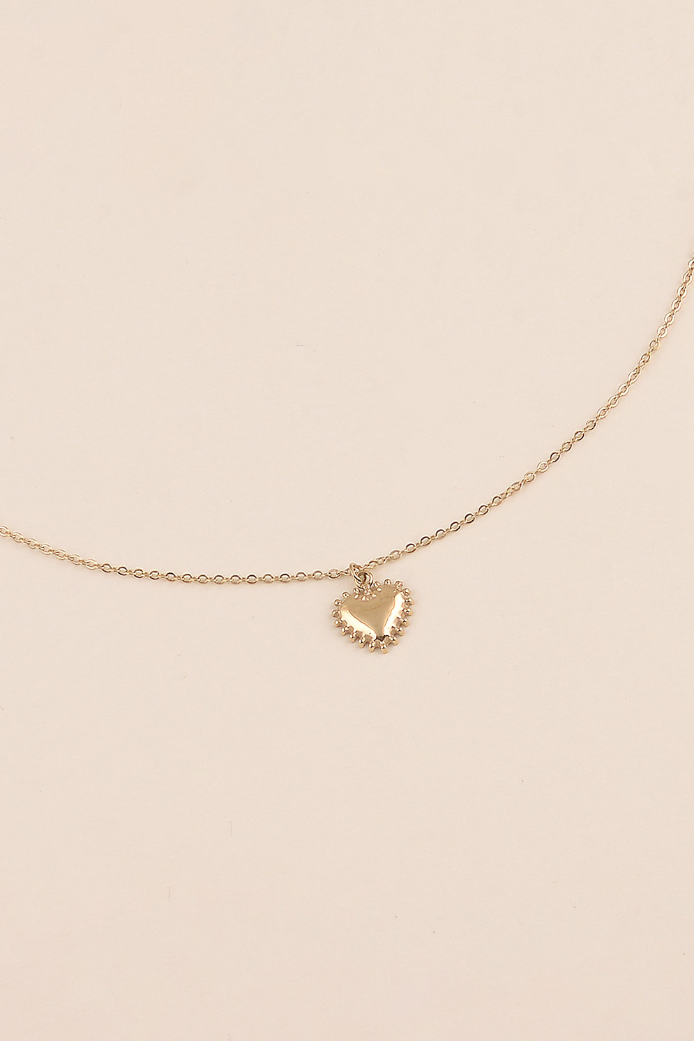 Grossiste Bohm - Collier - coeur contour milgrain