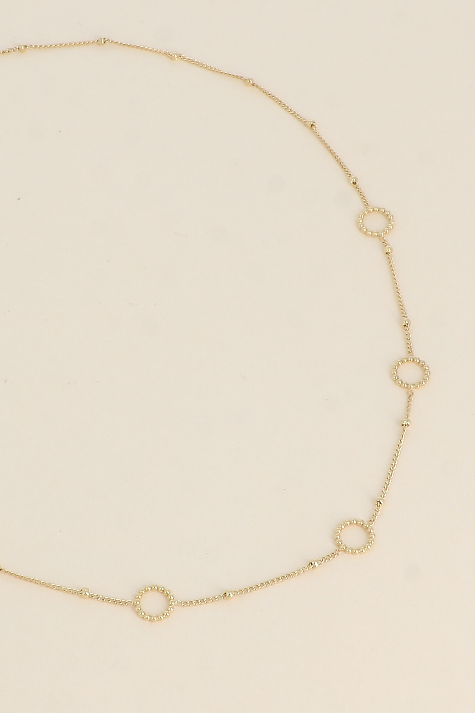 Grossiste Bohm - Collier - chaîne avec boules et cercles milgrain