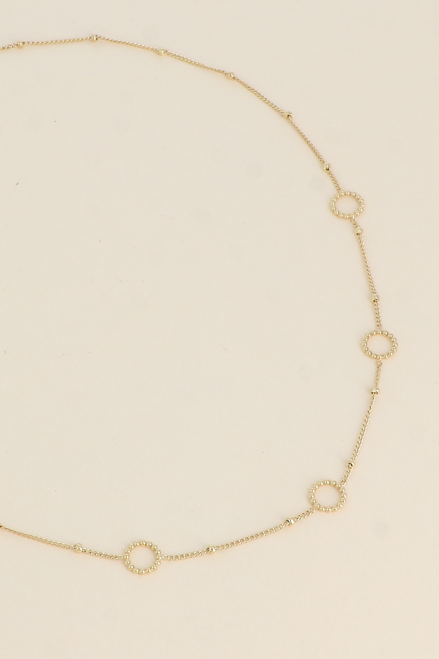 Grossiste Bohm - Collier - chaîne avec boules et cercles milgrain