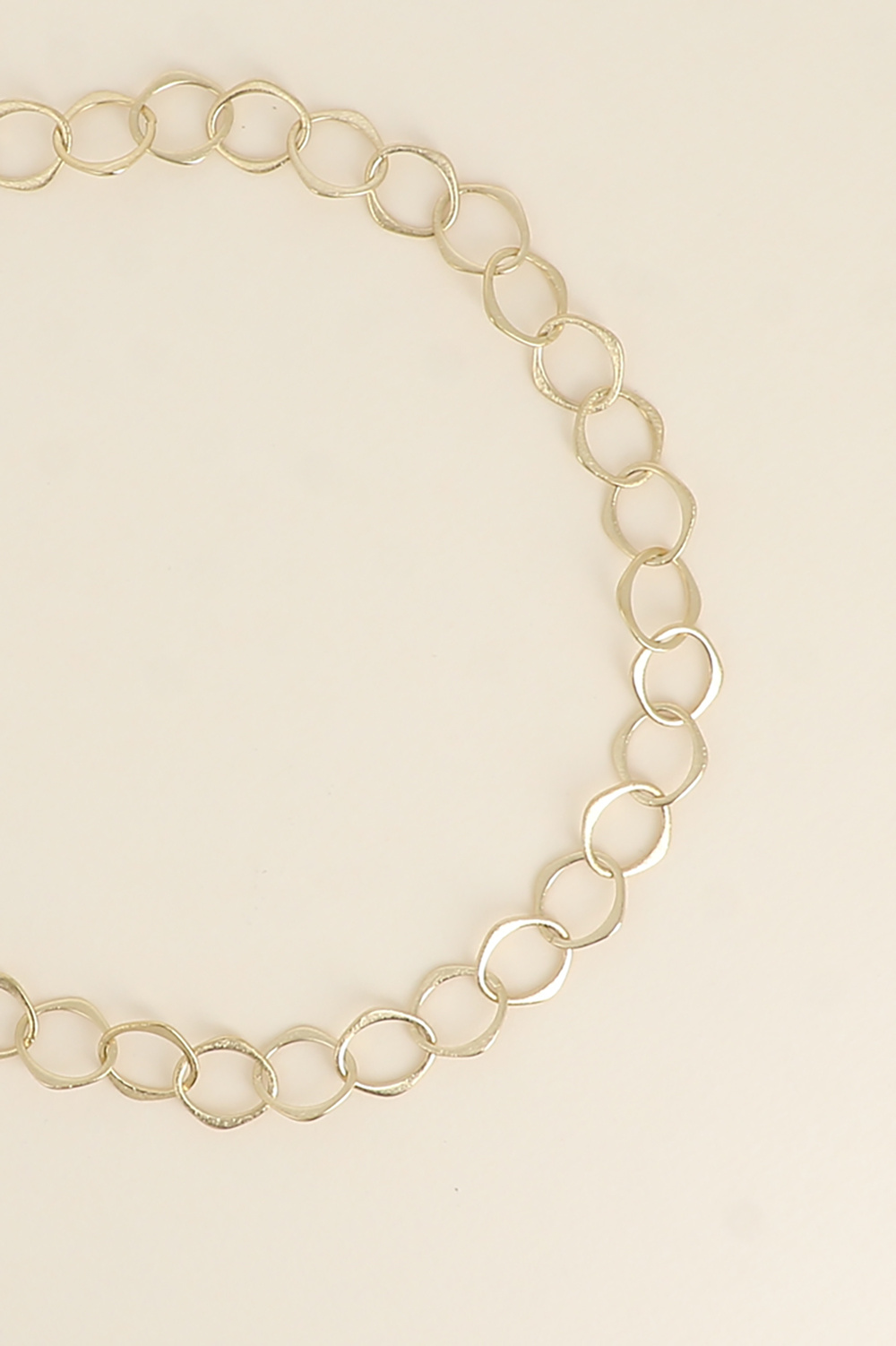 Mayorista Bohm - Collar - cadena de grandes eslabones ovalados con acabado mate cepillado