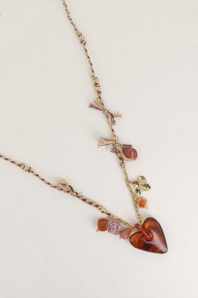 Großhändler Bohm - Kordelkette - Harzherz, Kleeblatt, Blumen, Keramik, Perlen Großhändler Bohm - Kordelkette - Harzherz, Kleeblatt, Blumen, Keramik, Perlen