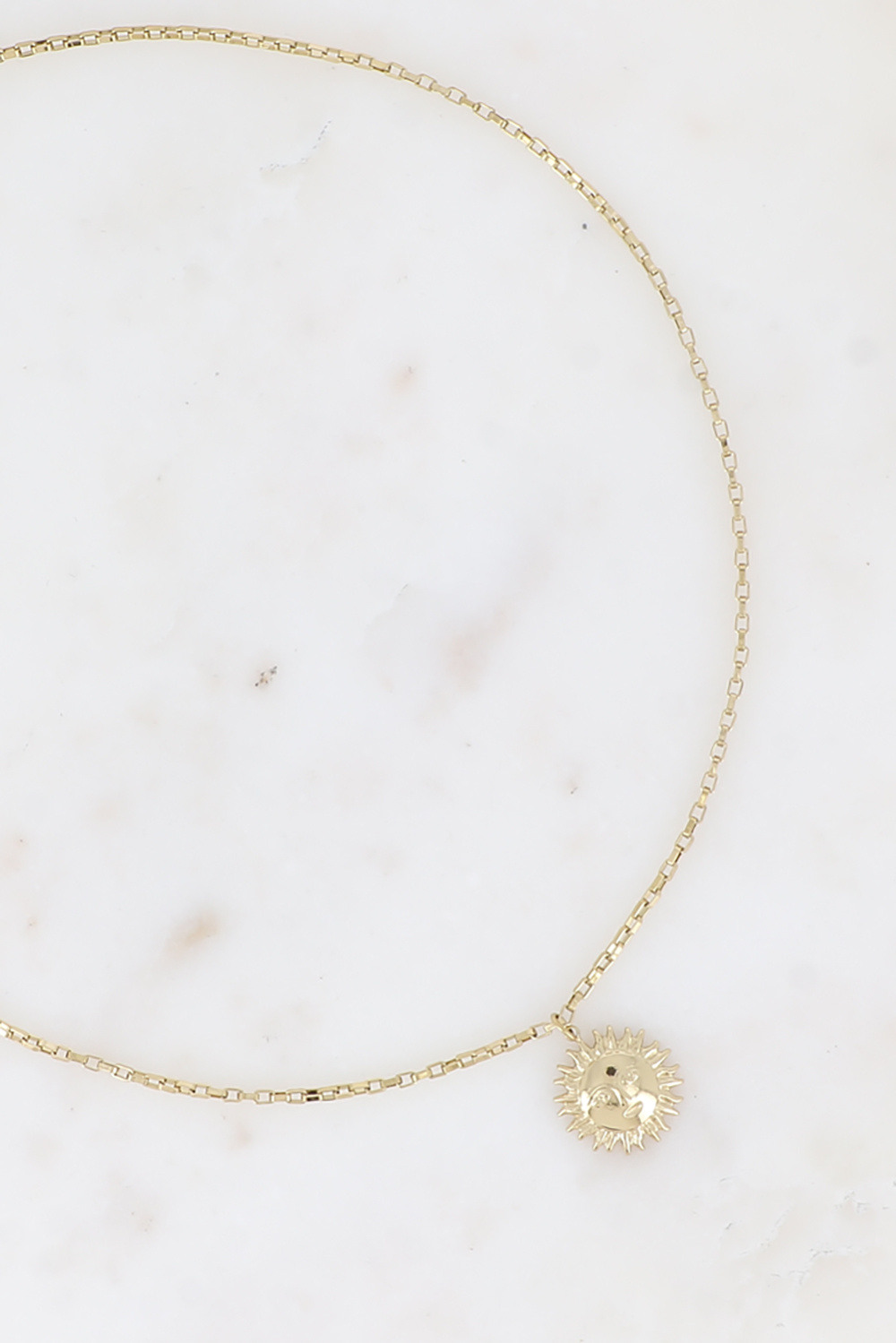 Grossiste Bohm - Collier - pendentif soleil souriant