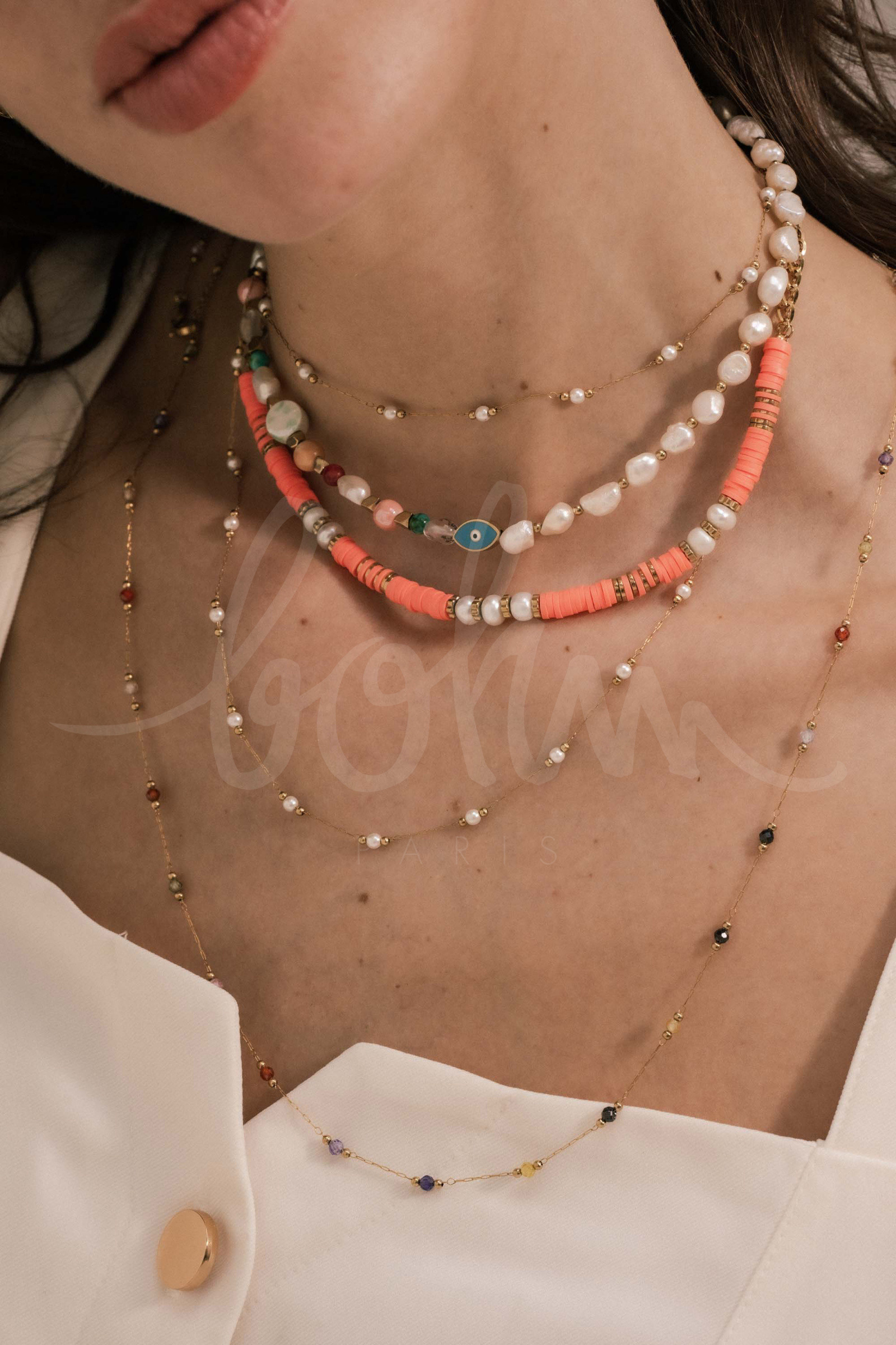 Grossista Bohm - Collana/Catena da ventre Nerri con pietre naturali