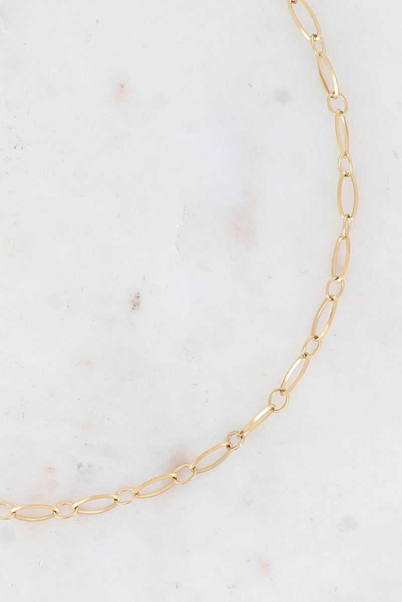 Grossiste Bohm - Collier Dita - maillons ovales et ronds, idéal pour charms