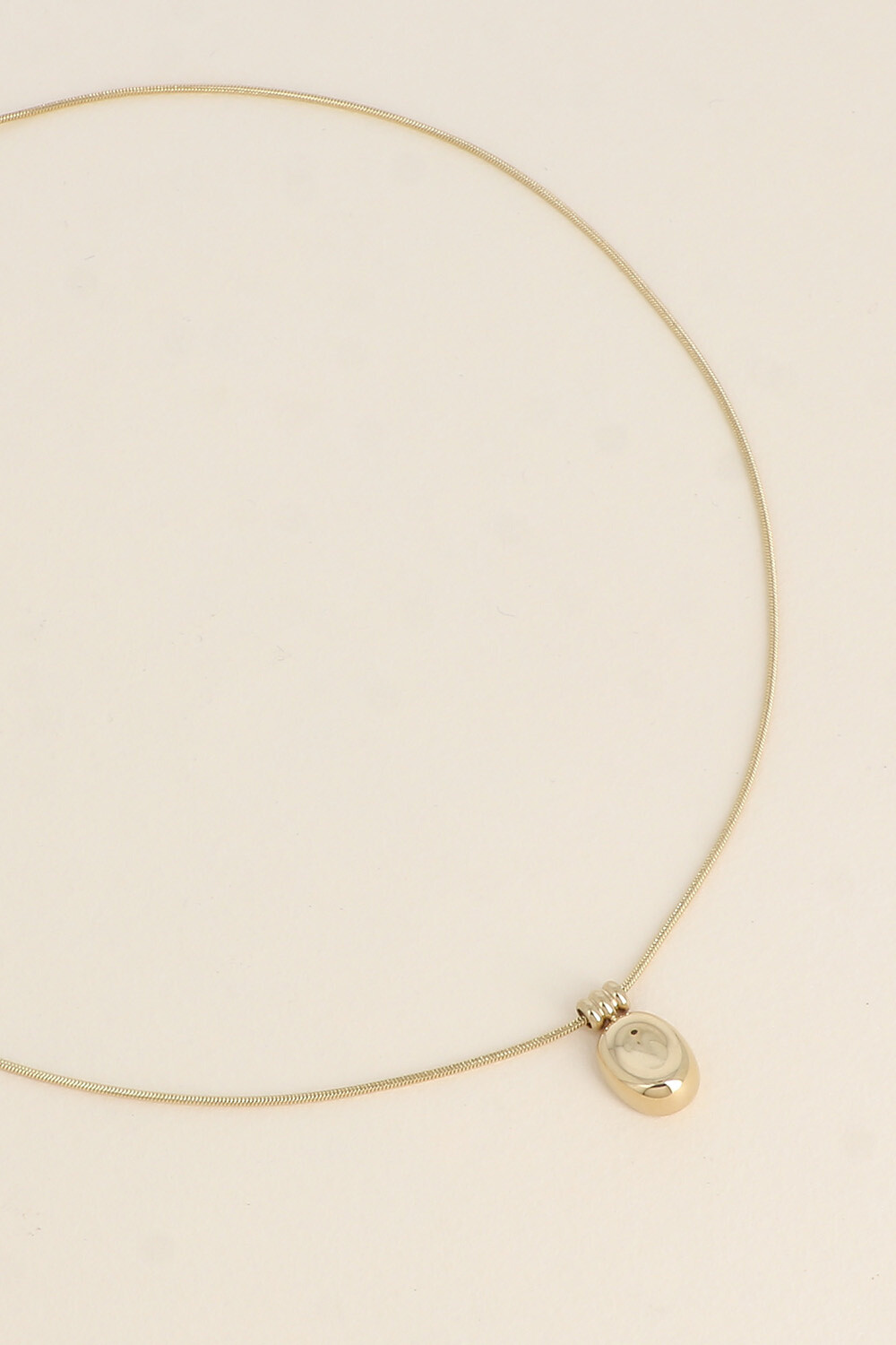 Mayorista Bohm - Collar - pequeño colgante de disco abombado y curvado