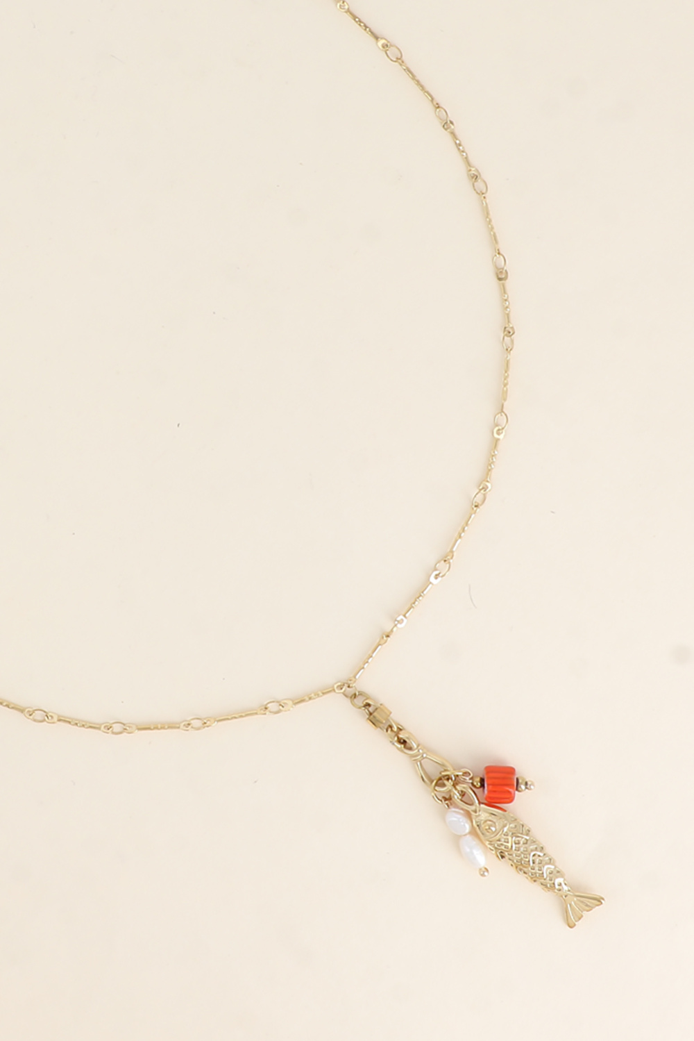 Wholesaler Bohm - Necklace - charms (fish, freshwater pearls, resin pearl)