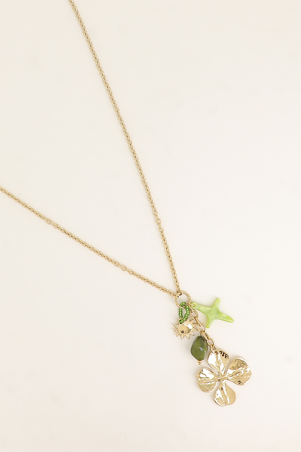 Mayorista Bohm - Collar en Y - Estrella del Norte en resina, sol, trébol
