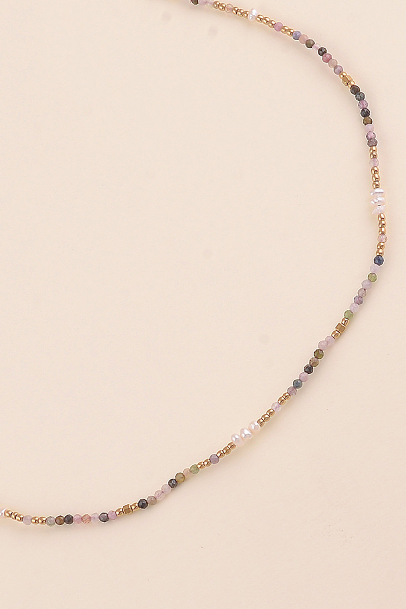 Großhändler Bohm - Kordelkette - Edelstahlperlen und Natursteine