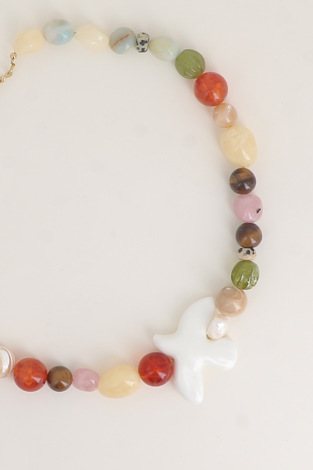 Wholesaler Bohm - Necklace - natural stone beads and resin bird