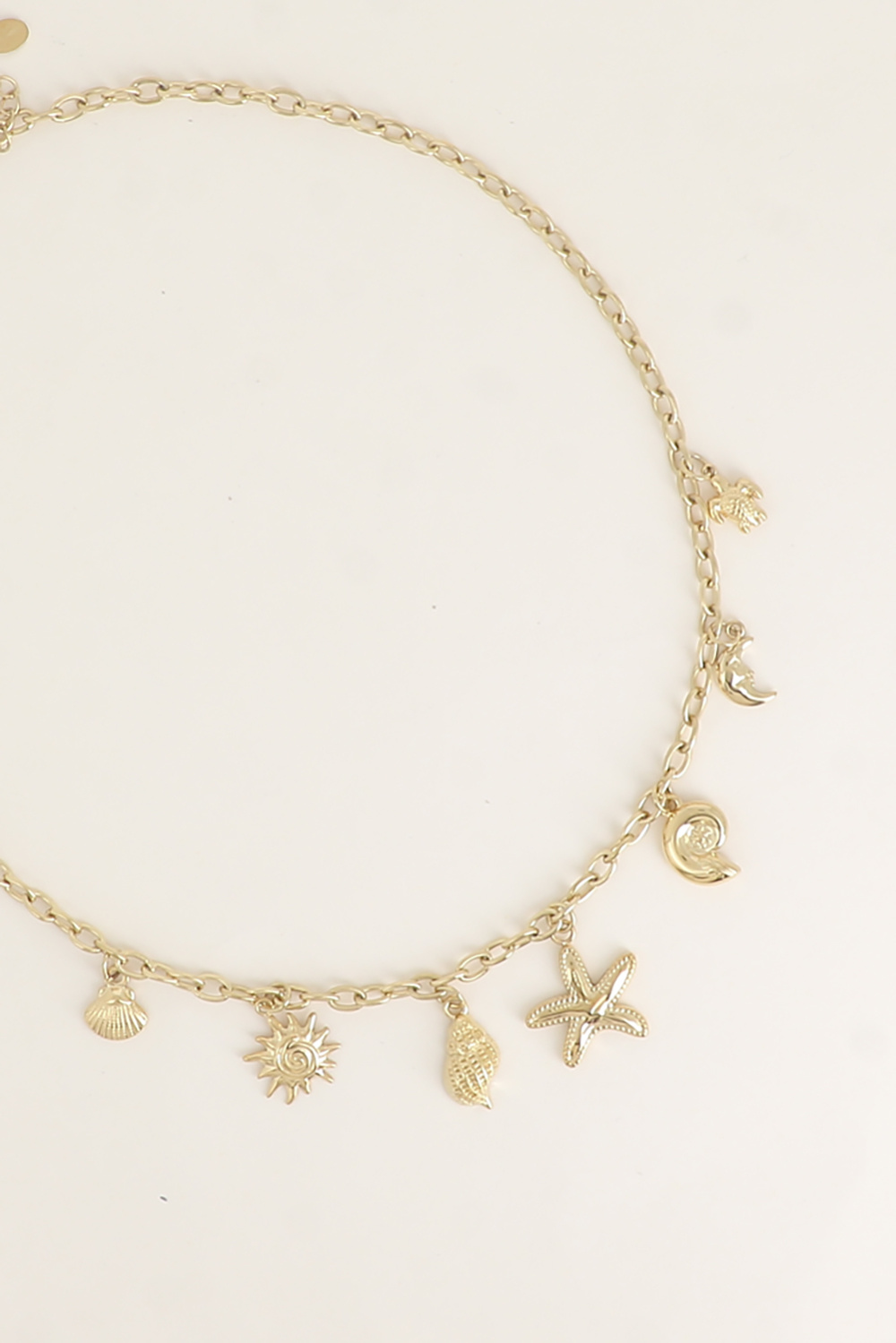 Mayorista Bohm - Collar - dijes (estrella de mar, sol, luna, conchas, tortuga)