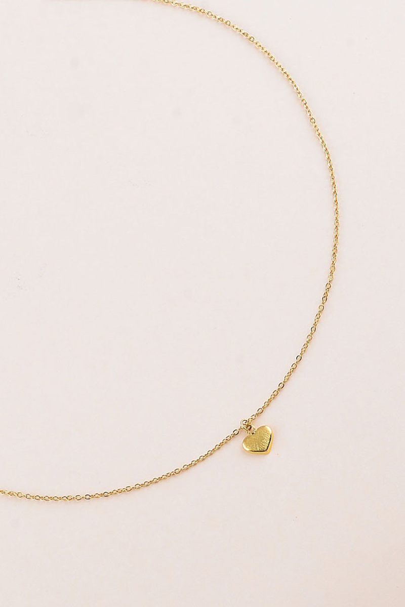Grossista Bohm - Collana - pendente a cuore effetto spazzolato