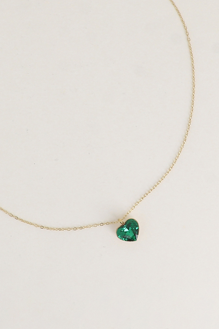 Grossista Bohm - Collana - cuore in cristallo tagliato da 10mm - ornato con cristalli Swarovski®