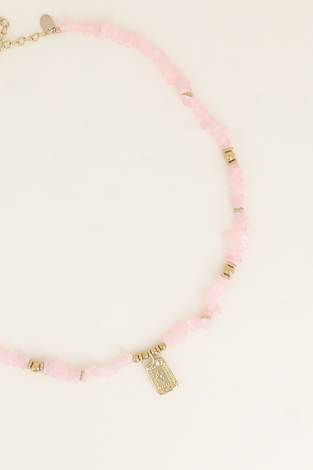 Mayorista Bohm - Collar - piedras naturales, colgante rectangular con estrella grabada