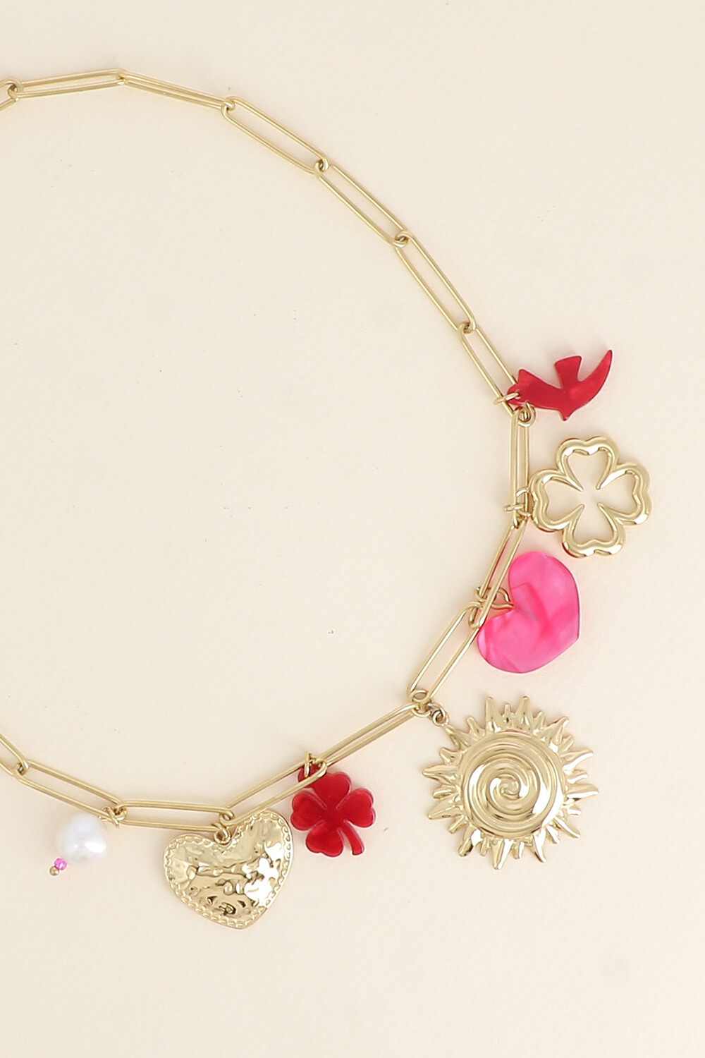 Grossiste Bohm - Collier - trèfles, coeurs, soleil