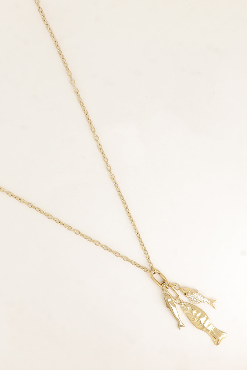 Wholesaler Bohm - Long necklace - lobster clasp and fish charms