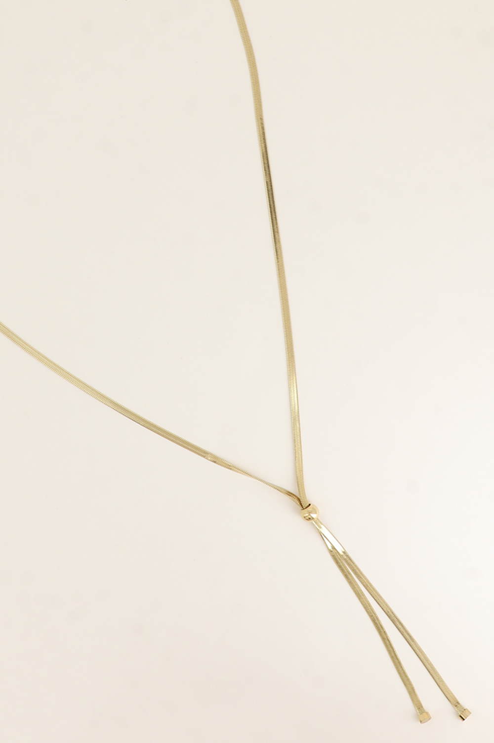 Mayorista Bohm - Collar largo - cuenta deslizante y cadena espejo
