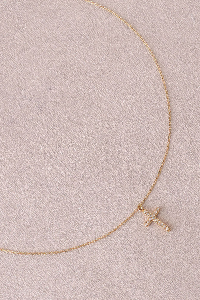 Mayorista Bohm - Collar - cruz religiosa y circonita