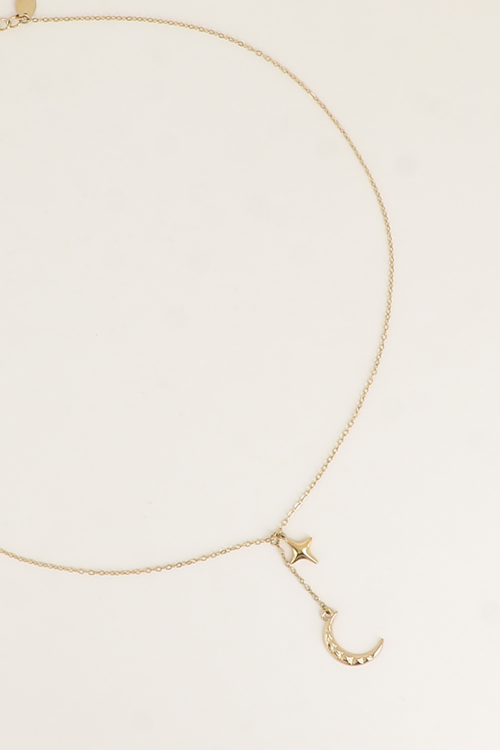 Mayorista Bohm - Collar en Y - Estrella y Luna Creciente Adornada con Circonitas
