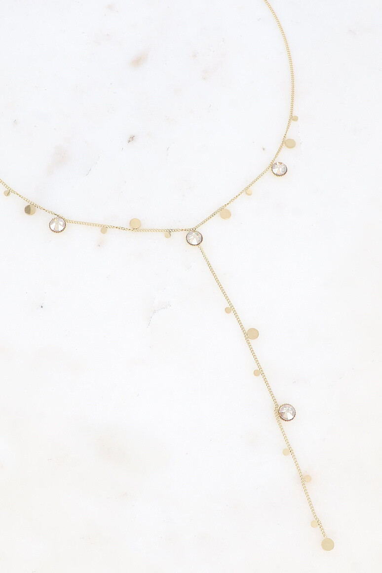 Großhändler Bohm - Khalissa y Goldene Halskette - Dekoriert mit Swarovski® PP20 -Kristallen