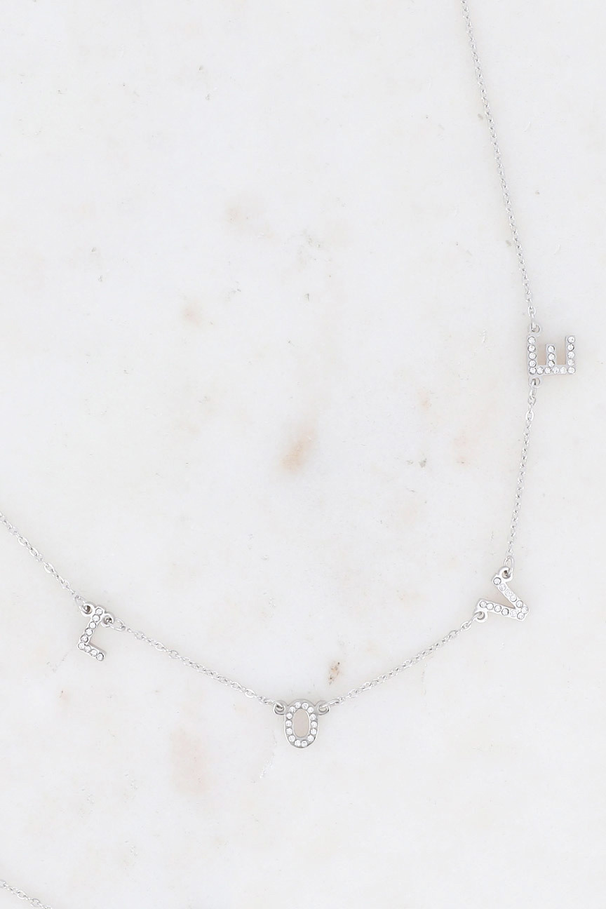 Grossiste Bohm - Collier LOVE - oxydes de zirconium