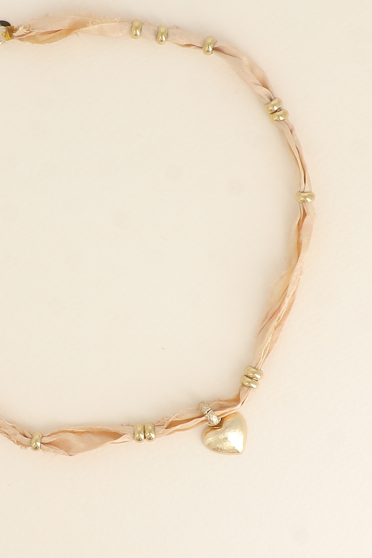 Mayorista Bohm - Collar - cinta, colgante de corazón cepillado