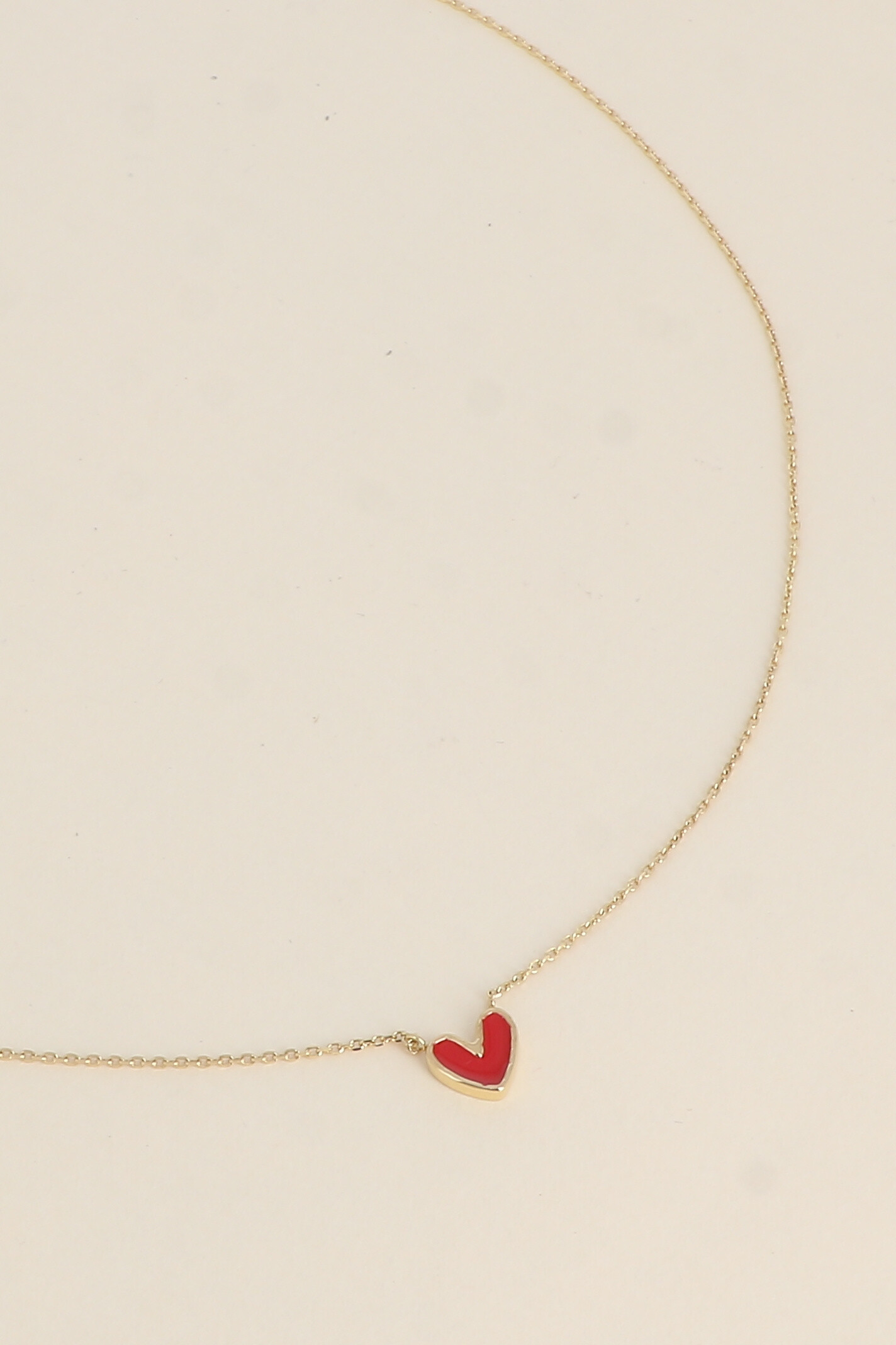 Grossiste Bohm - Collier - pendentif coeur en émail