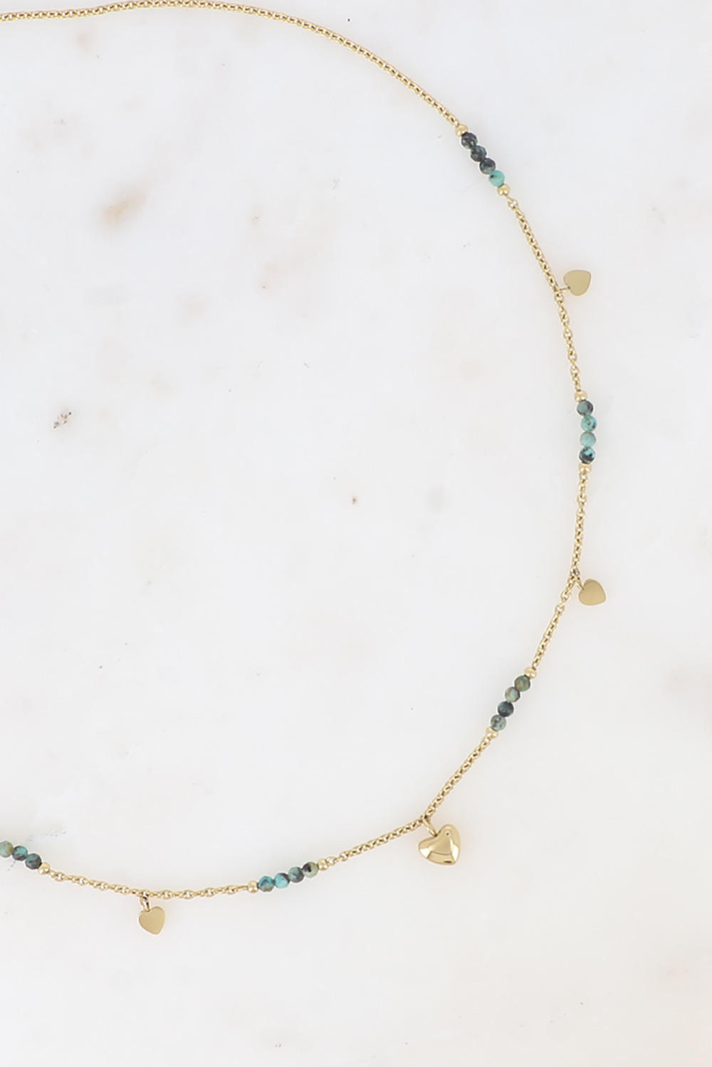 Grossiste Bohm - Collier - pampilles coeurs et pierres naturelles